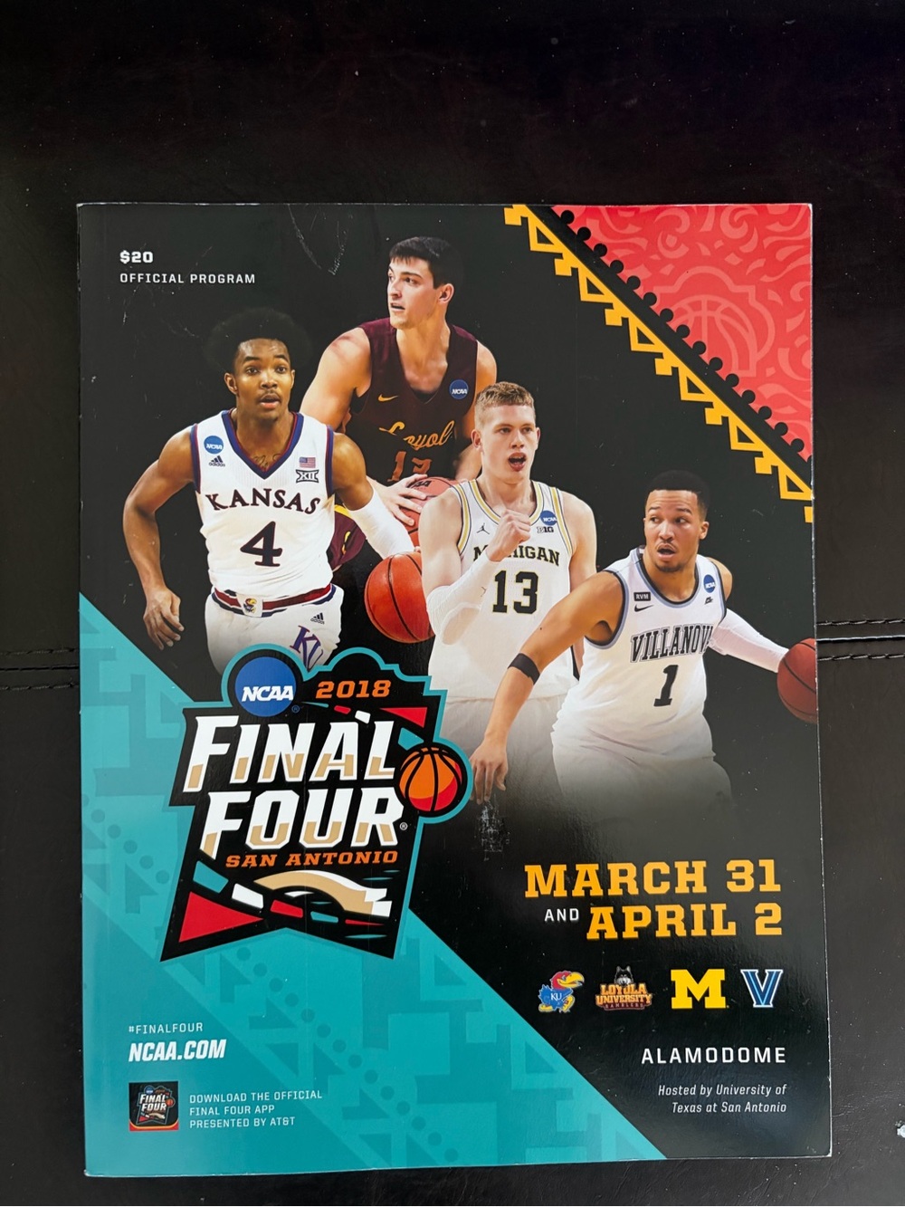 Official 2018 NCAA Final Four Program featuring Jalen Brunson